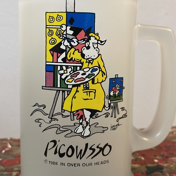 Giftcraft 1988 Frosted Glass Picowsso Mug - Picture 2 of 8